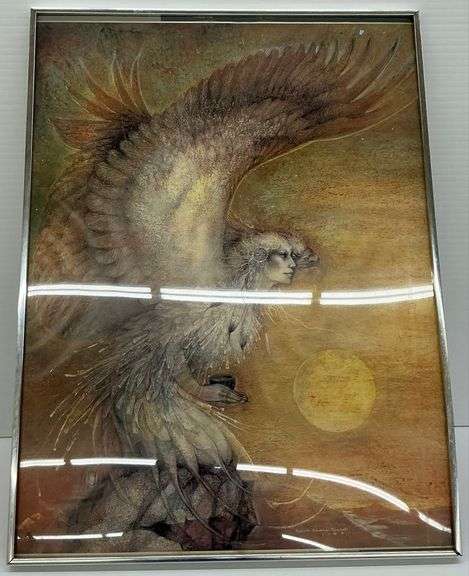 Susan Seddon Boulet Framed Artwork (1988)...see description image