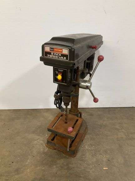 Craftsman 8 in. 3-Speed Drill Press... powers on image