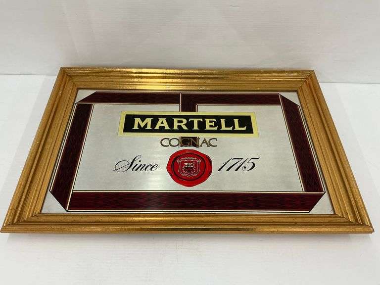 Martell Cognac Mirror with Gold Frame image