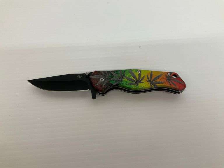 Folding Pocket Knife with Colorful Handle image