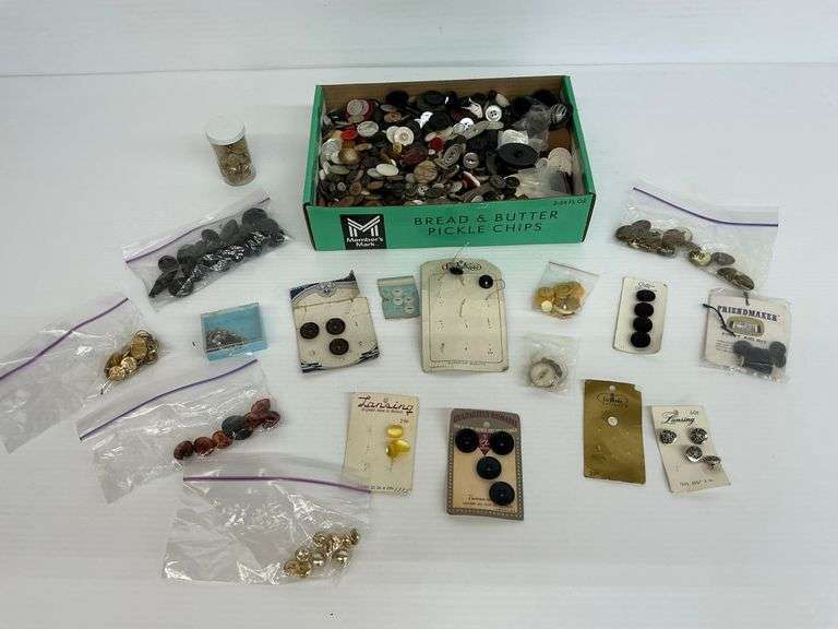 Large Lot of Vintage Sewing Buttons image