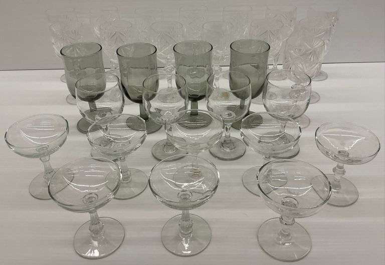 Group of Stemware in Various Styles and Colors image