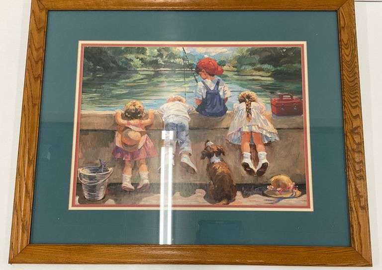 Framed Print - "Fishing Buddies" by Loving Hatton image