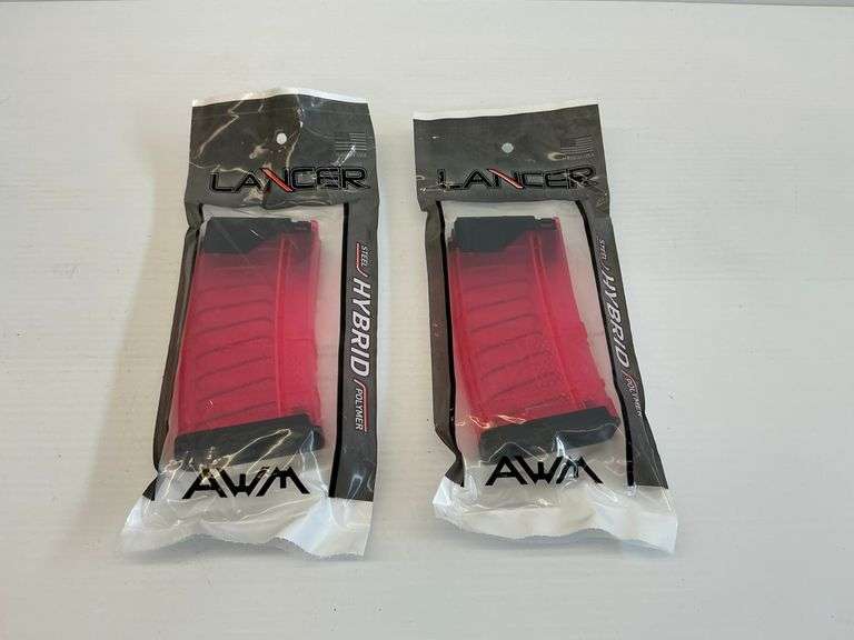 Two Lancer L5AWM20 Translucent Pink 20 Round 5.56/.223 Magazines image