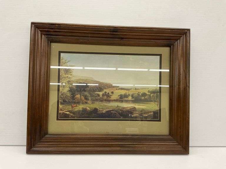 Framed Pastoral Landscape Print image