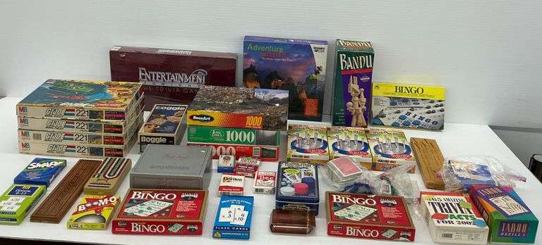 Collection of Board Games, Card Games, and Puzzles image