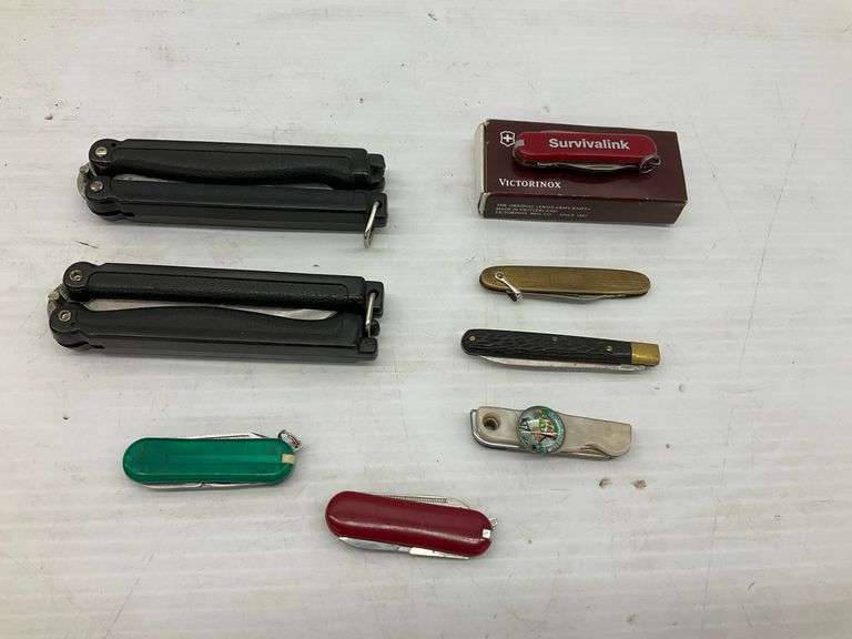 Various Pocket Knives: Colonial, Victorinox, Bassett and Others image