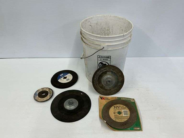 Bucket of Grinding and Cutting Wheels image