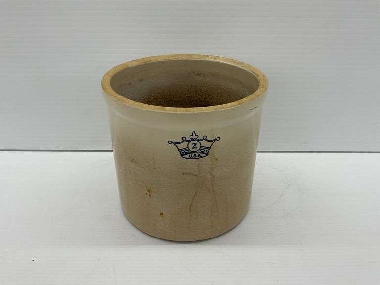 2-Gallon Stoneware Crock with Crown USA Mark image