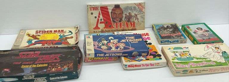 Mixed Lot of Board Games: A-Team (sealed), Spider-Man, Star Trek, and More image