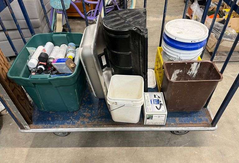 Mixed Lot of Hardware, Fasteners, and Aerosol Cans...Cart Not Included image