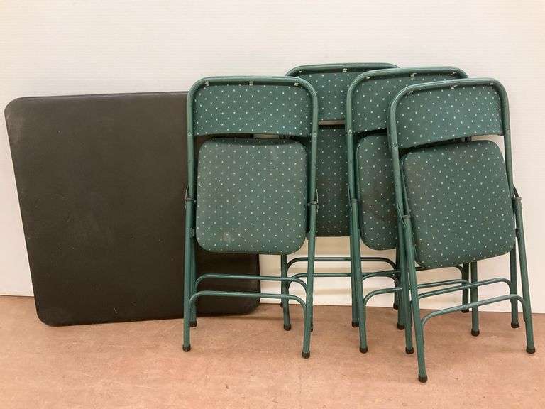 Folding Card Table with Four Folding Chairs image