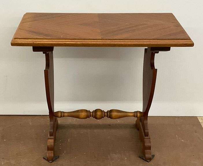 Wooden Accent Table with Decorative Legs image