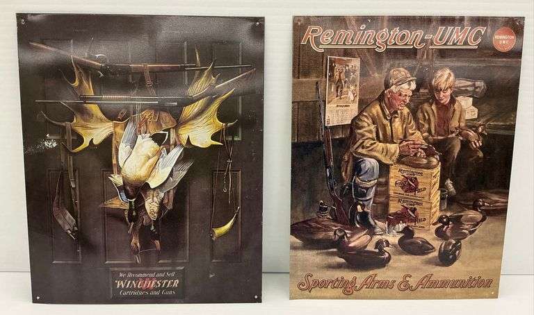 Winchester & Remington Metal Advertising Signs image