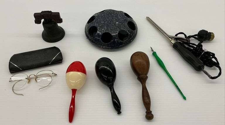 Liberty Bell Bank, Gold Filled Eyeglasses, Curling Iron, Other Items image