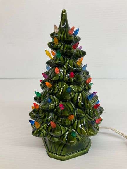Ceramic Christmas Tree with Multi-Colored Lights image