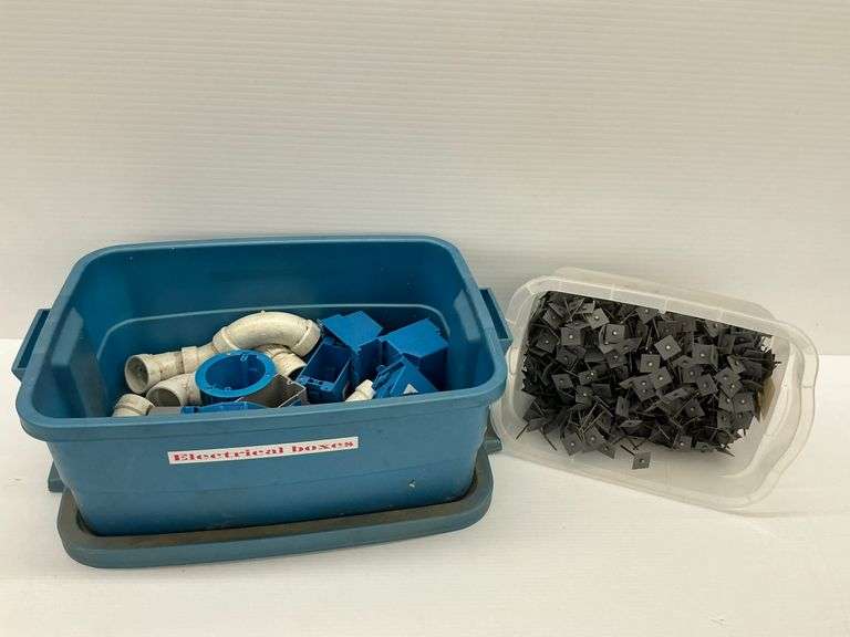 Assorted Electrical Components: Boxes, Conduit, and Fasteners image