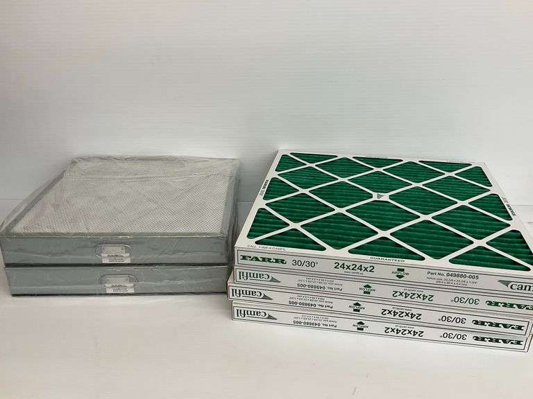 Four FARR Camfil 24x24x2 Air Filters and Two SASK Acid-Gas Filters SS-422-AGF image