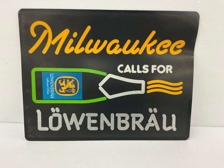 Milwaukee Calls For Löwenbräu Metal Sign image