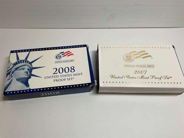 2007 & 2008 United States Mint Proof Sets and Presidential Dollars image