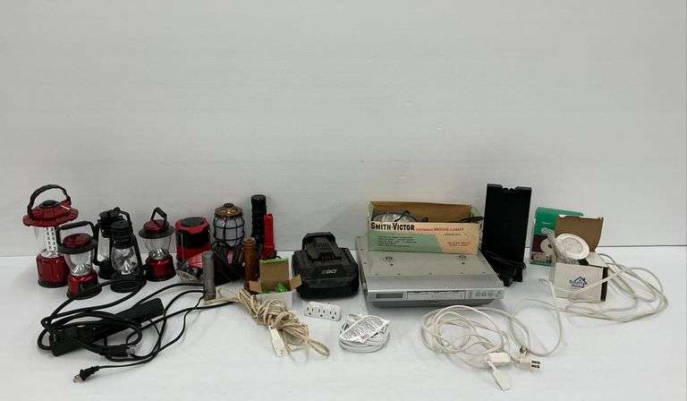 Sony Radio/CD Changer, EGO Charger, Lanterns, Smith-Victor Movie Light image
