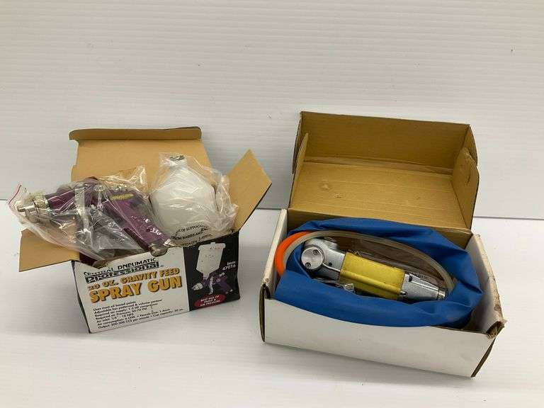 Central Pneumatic 20 oz Gravity Feed Spray Gun & Air Wet Angle Sander Polisher image