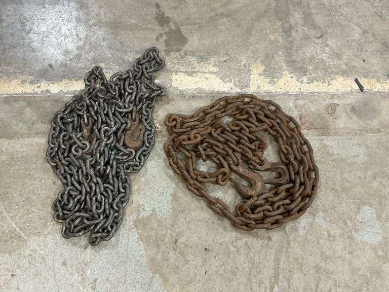 Two Heavy-Duty Chains with Forged Hooks image