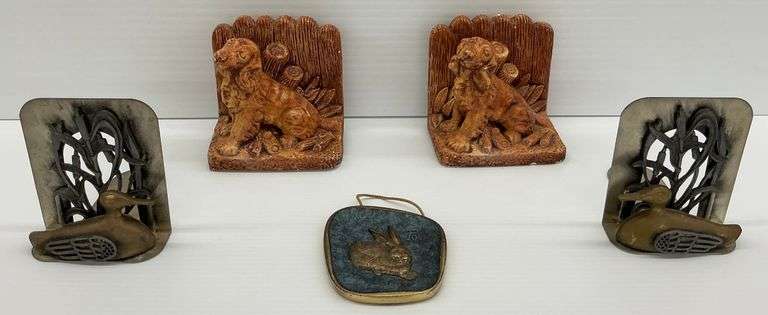 Variety of Bookends and Rabbit Wall Hanging image