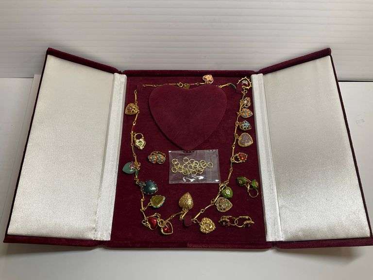 Joan Rivers Charm Necklace with Earrings and Extra Links image