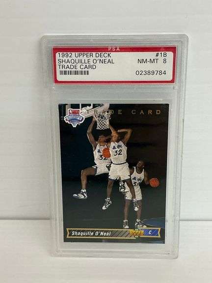 1992 Upper Deck Shaquille O'Neal Rookie Card #1B - PSA Graded image