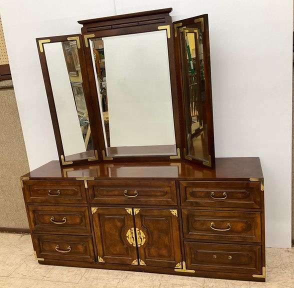 MCM Bernhardt Chin Hua Chest of Drawers with Mirror...see description & photos image