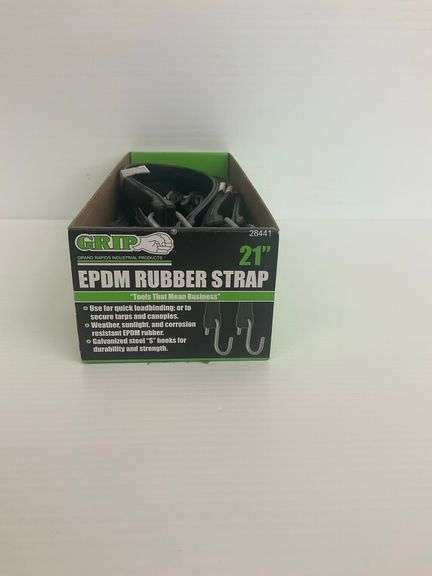 New Grip 21" EPDM Rubber Tarp Straps - QTY 12 image