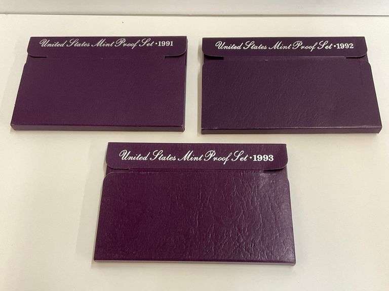 1991-1993 United States Mint Proof Set Collection image