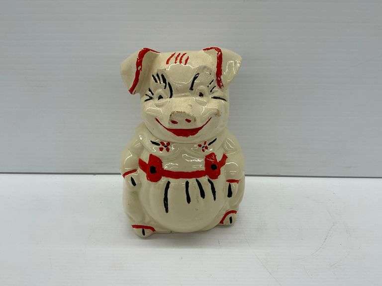 Vintage Ceramic Pig Cookie Jar image