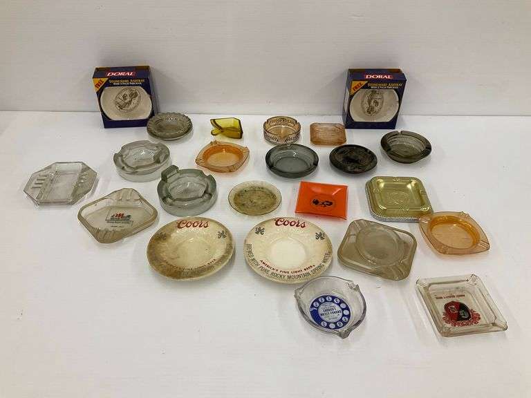 Mixed Lot of Vintage Ashtrays - Various Styles and Brands image