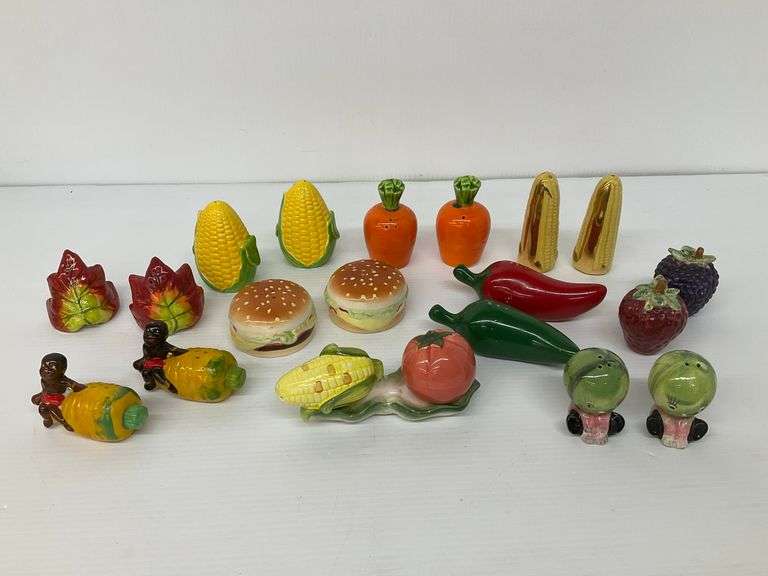 Assorted Novelty Salt and Pepper Shakers - Food Theme image