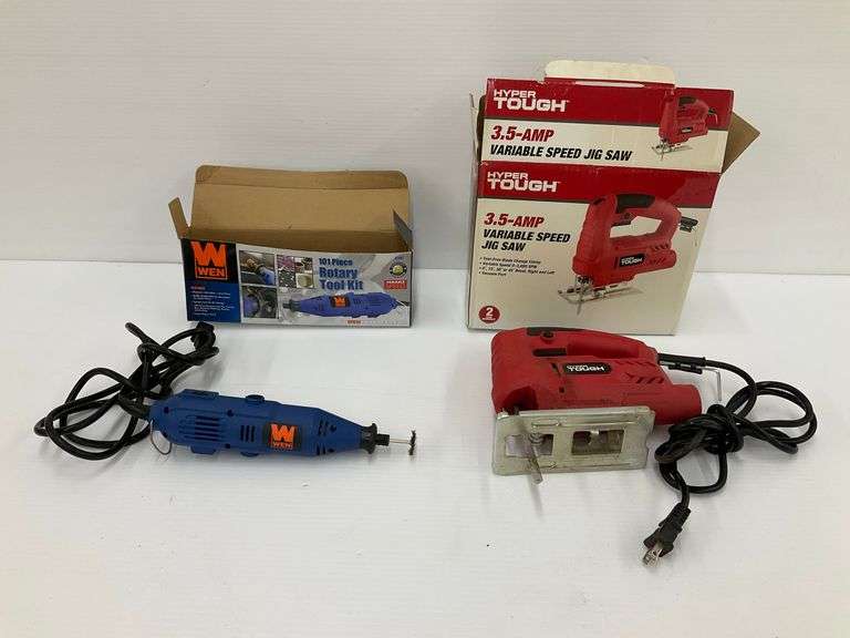 Hyper Tough Jig Saw and Wen Rotary Tool Kit, both work image