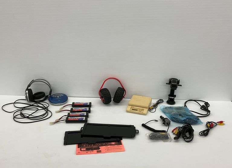 Electronics and Accessory Bundle: Headphones, CD Player, Scale, Car Mount & More image