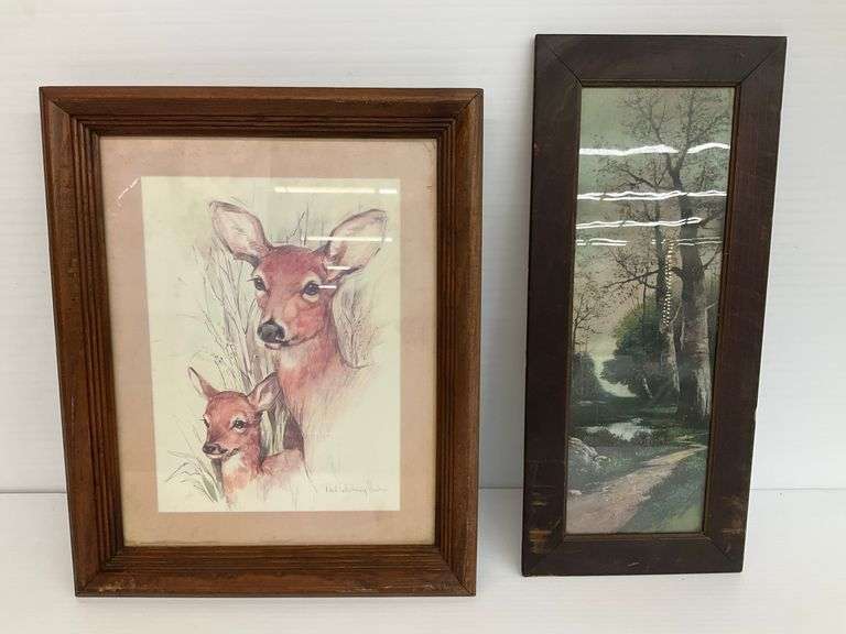 Framed Prints: Deer by Paul Whitney Hunter and Landscape image