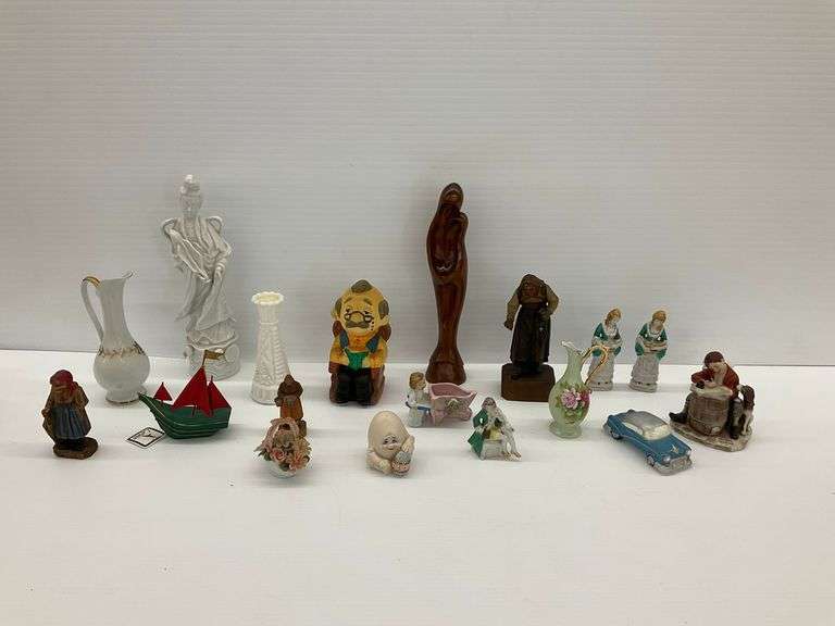 Figurines Including Dave Grossman, Lefton, and Norman Rockwell image