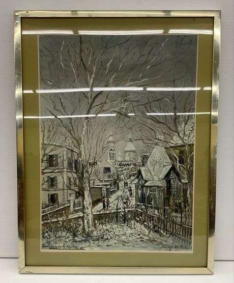 Maurice Utrillo Framed Print of Montmartre in Paris, 1934 image