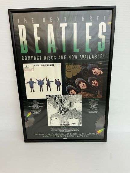 The Beatles Compact Disc Framed Promotional Poster image
