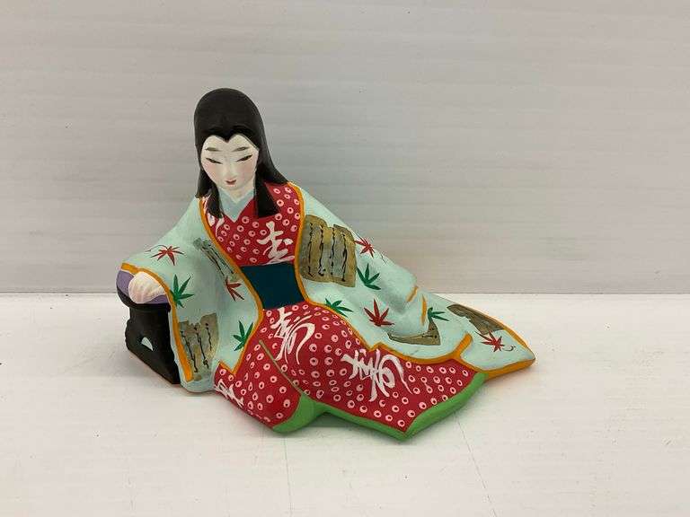 Painted Japanese Kokeshi Doll Figurine...see description image