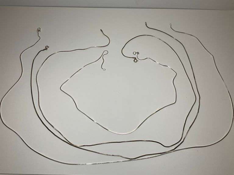 Four Sterling Silver Chains image