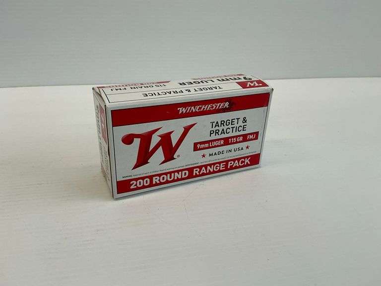 New Winchester Target & Practice 9mm Luger 200 Round Range Pack image