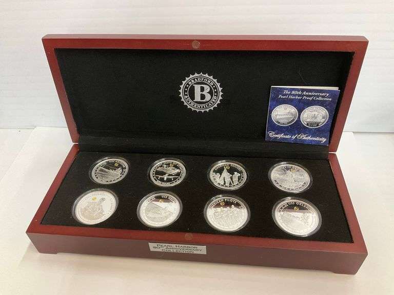 Bradford Exchange 80th Anniversary Pearl Harbor Proof Coin Collection image