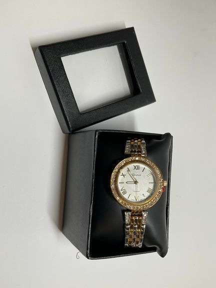 Geneva Bracelet Wrist Watch with Rhinestones image