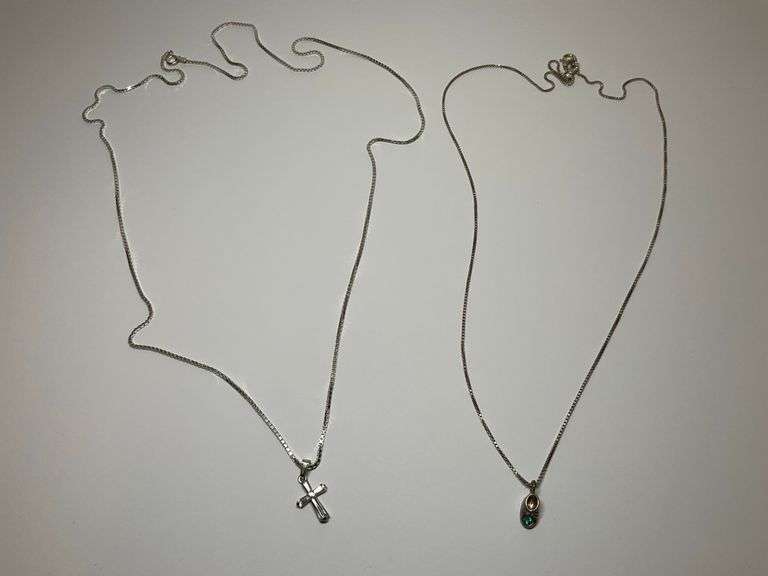 Two Sterling Silver Necklaces image