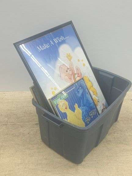 Assorted Framed Artwork Featuring Animals, Children, and Care Bears...see photos image