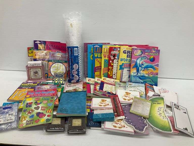 Activity Books, Word Finds, Stationery, Stickers, Coloring Books, and Other Items image